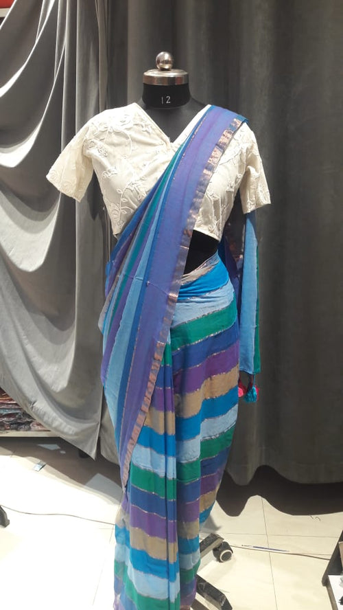 Blue mul mul sareee