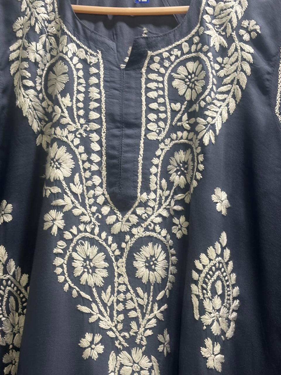 Lakhnavi Modal kurti Grey