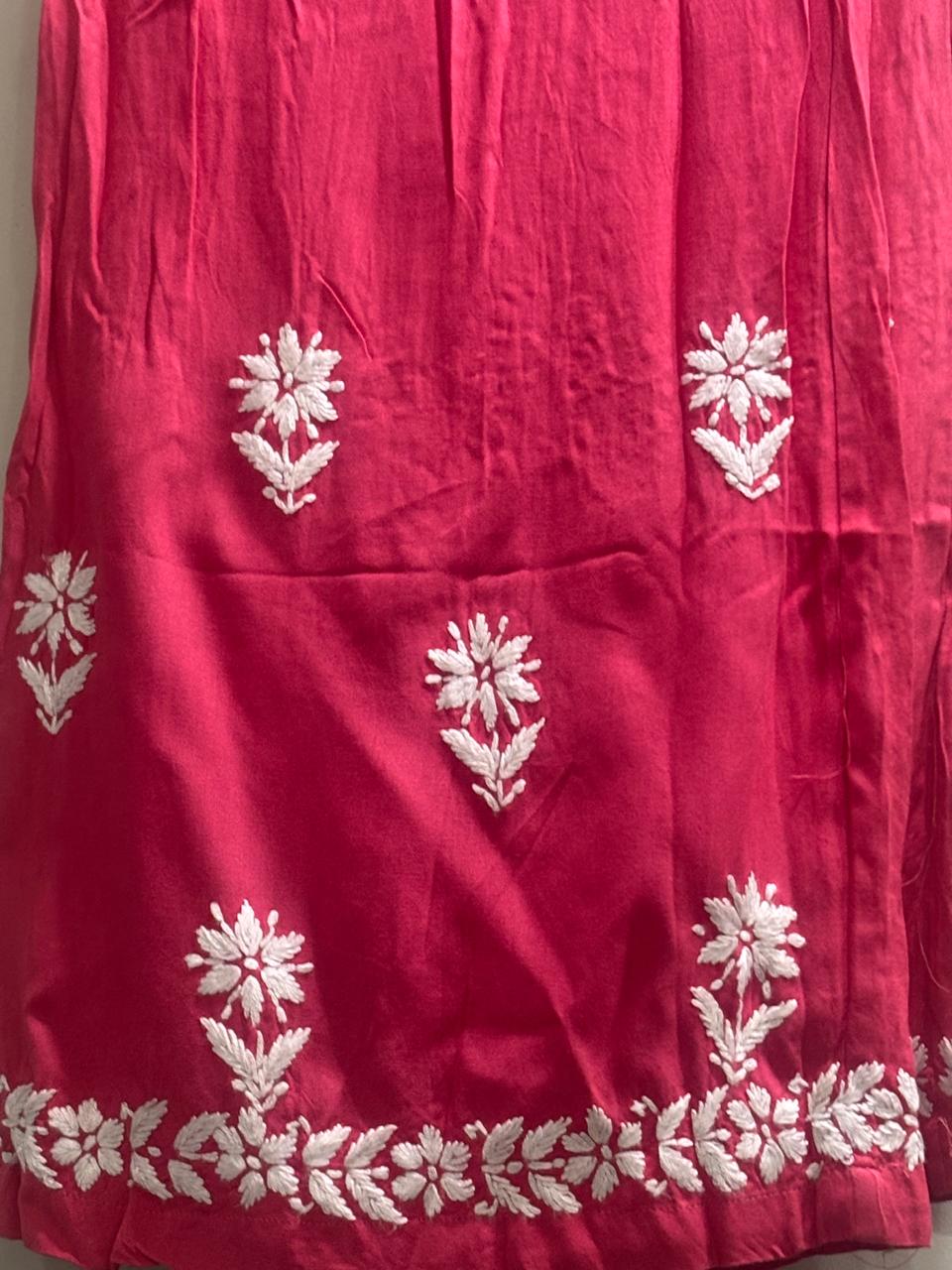 Lakhnavi Modal kurti & Palazzo Set Pink