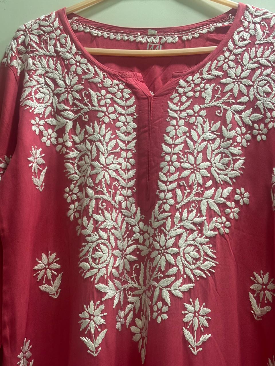 Red  Lakhnawi Kurti palazzo set