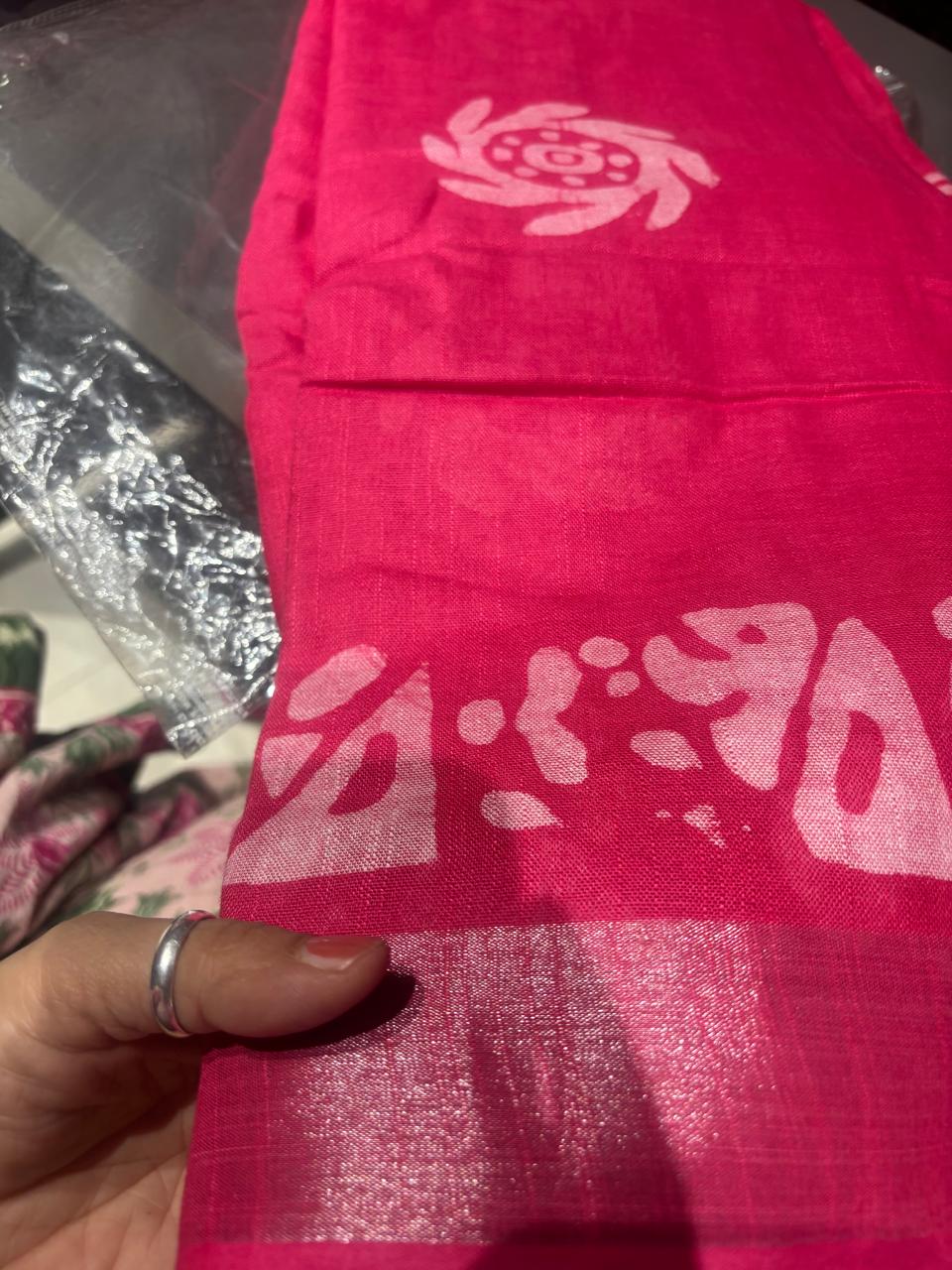Pure Linen Silk Saree