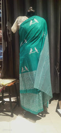 Sea Green mulmul saree